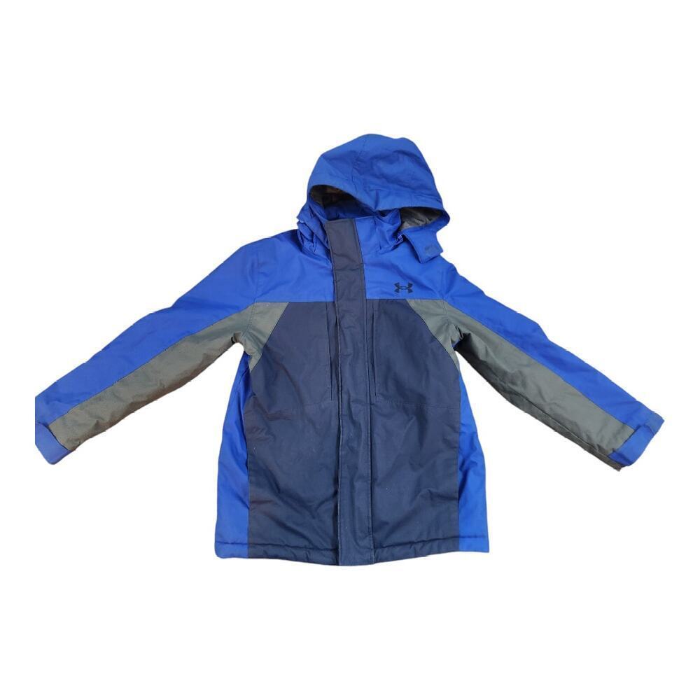 Under Armour youth boys medium cold gear coat with hood blue 3 in 1